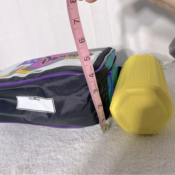 Vintage Darkwing Duck Insulated Lunch Bag Lunchbox  with Original Yellow Thermos - Picture 15 of 16